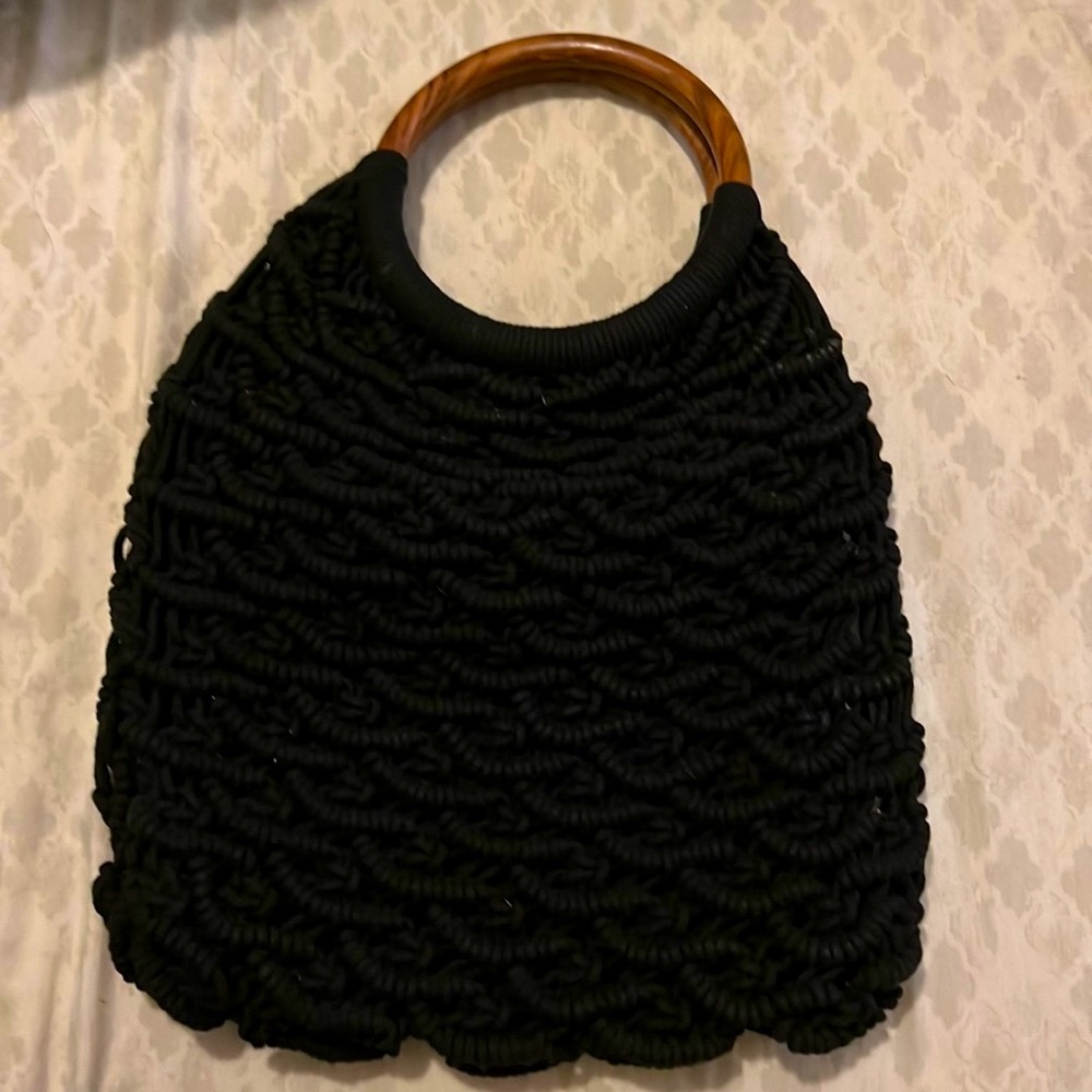Sigurd Olsen BLACK MACRAMÉ PURSE